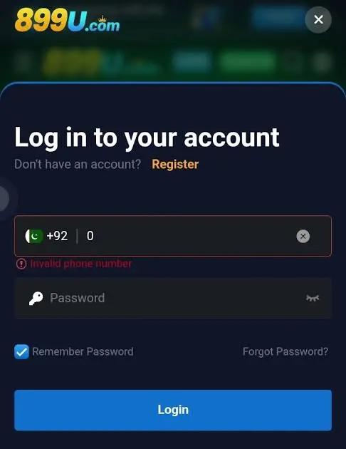 899U Game login